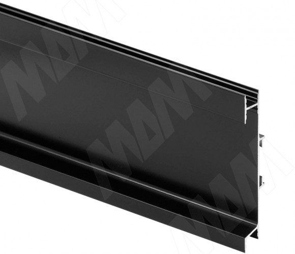 Универсальная профиль-ручка GOLIGHT для сред.ящика, под 3 светод.ленты, черн.мат L-4100мм. GL3.5475.4100.7WPR (без рассеиват.)