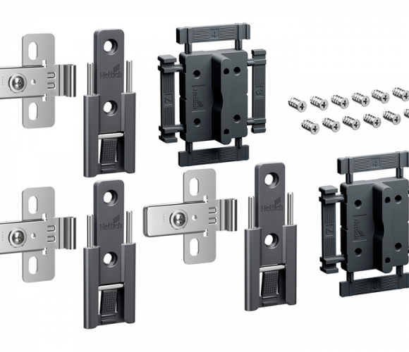 9339499 Комплект 3 средних петель WingLine L, с регулировкой, цвет антрацит