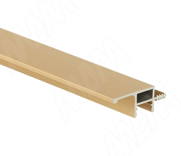Профиль-ручка GOLIGHT для верхн.базы под светод.ленту, золото матовый L-3000мм. GL3.131.729.3000GL, (без рассеивателя)