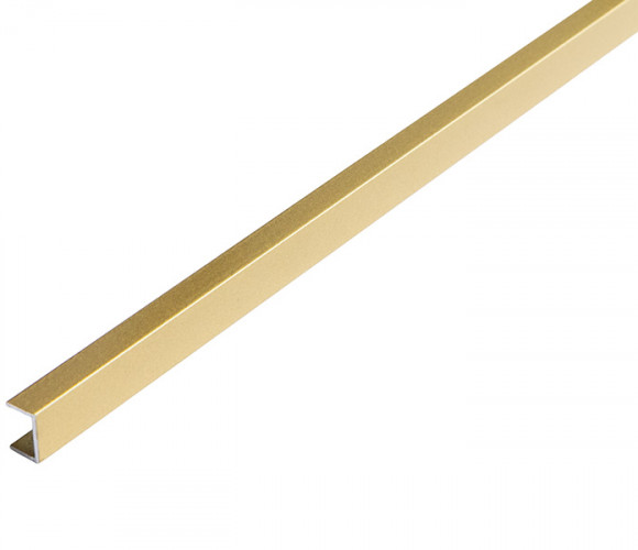 Планка торцевая 6 мм, L=0,6м (Для мебельного щита)  Золото