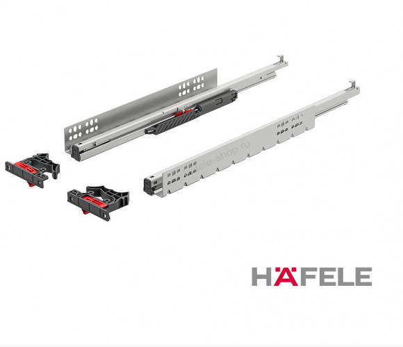Направляющие скрытого монтажа, Полного выдв. 250мм с доводчиком   433.07.499