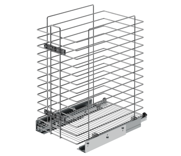Корзина Starax для белья с нижним креплением, шир.400мм. (340х470х550) хром   S-8053-C   0610413