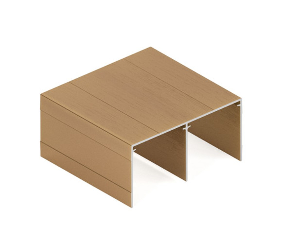 АРИСТО Направляющая двойная верхняя, 5400, золото   AS0713