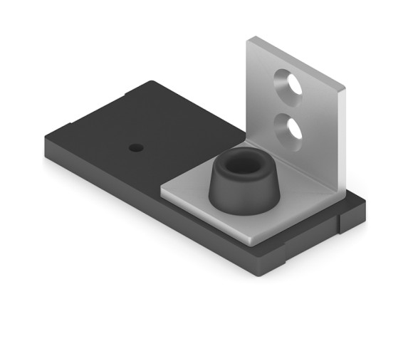 АРИСТО Заглушка верхней двухпол. напр., алюм., черный   AS0026