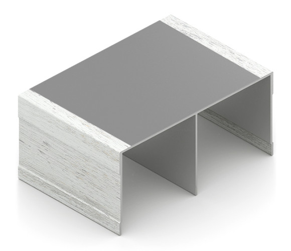 АРИСТО Направляющая двойная верхняя ЭКО, 5400, дуб платина   AE0492