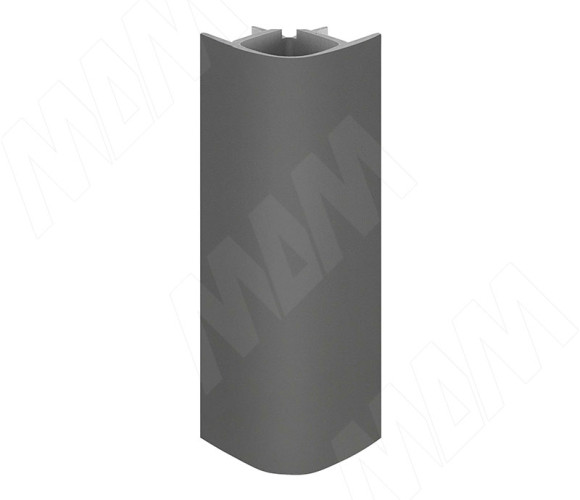 Уголок цоколя 90гр. универсальный (высота 100), Графит 19.9002R.10