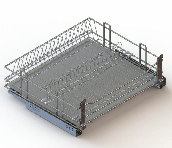 Cargo 800мм Посудосушитель выкатной GTV, хром