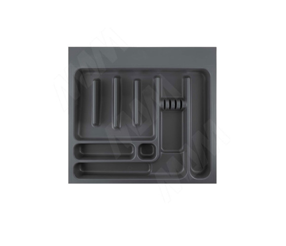Вкладыш  кухонный д/столовых приборов UPPO, для ящика с фасадом 600мм, серый базальт R160SC9740