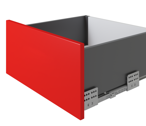 Ящик СТАРТ PUSH+SOFT с прямыми боковинами Графит SB40GRPH.1/500, выс. стенки 167мм