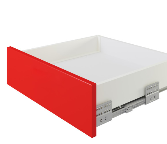 Ящик СТАРТ PUSH+SOFT с прямыми боковинами Белый SB38W.1/500, выс. стенки 86мм