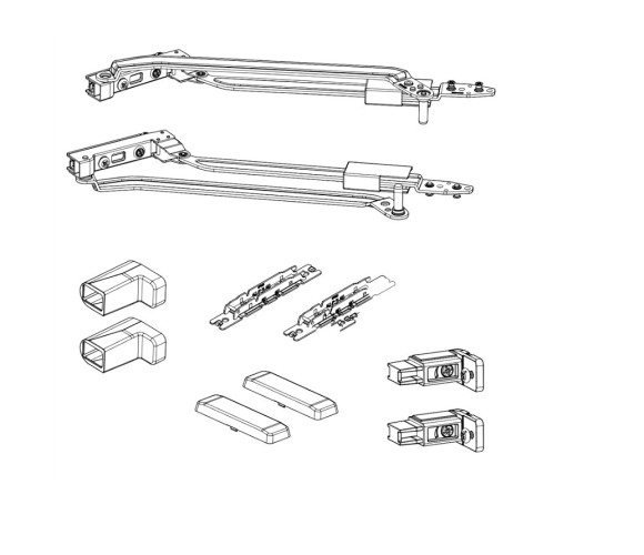 Рычаги DTC для TOP STAY SK H=450-580мм лев+прав (SK450A01) 0023363