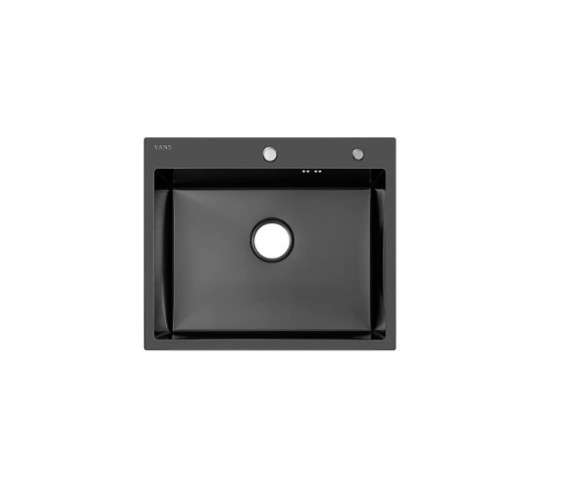 Мойка VANS SMART (600х500х220мм, толщ.2,5+0,8мм), BLACK + ДОЗАТОР   VSM
