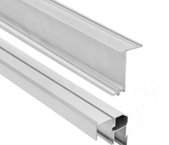 ONE Комплект направляющих для раздвижной системы, серебро (1верхняя, 1 нижняя)   ONEPRS3