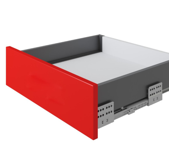 Ящик СТАРТ ПУШ+СОФТ с прямыми боковинами Графит SB38GRPH.1/450, выс. стенки 86мм